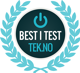Tek.no badge med teksten "Best i test"